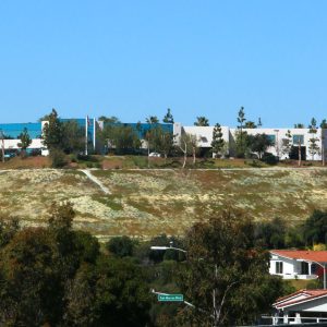 This photo shot from down in the valley shows the hilltop location and gives a better idea of the overall size of the building.