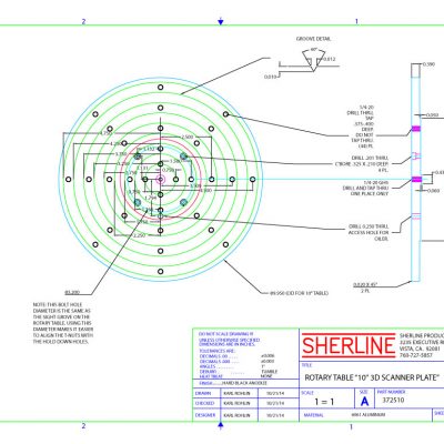 10" Scanner plate